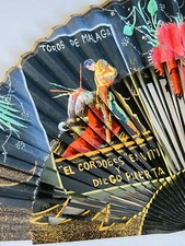 Ancien éventail Corrida