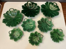 Lot De Plat / Vide Poche Feuillage , SCHRAMBERG , Barbotine 