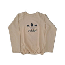 adidas Pletenina 80 Vintage Crewneck Sweatshirt M Made in Yugoslavia Sand Black 