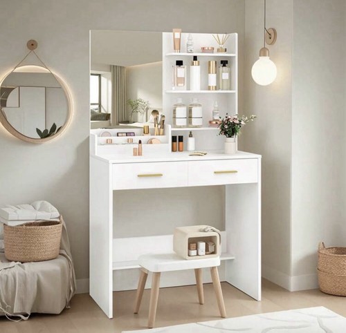 Coiffeuse avec miroir - coiffeuse,