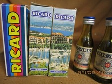 Lot de 2 miniatures Ricard avec leurs boites + 1 boite