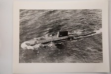 TIRAGE PHOTO ARGENTIQUE USIS 1960	SOUS MARIN MILITAIRE  NAUTILUS 571 18X24cm
