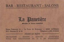 VIEUX PAPIER CARTE DE VISITE LA PANETIERE BAR RESTAURANT ANGERVILLE 91