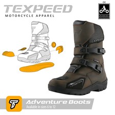 Bottes moto cuir marron - bottes, en