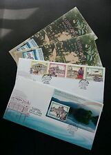 Malaysia Taiping 1999 Horse Lake Train Airplane Tricycle Car Rainbow (paire FDC)