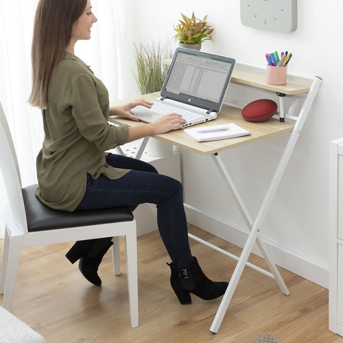 Bureau pliable avec étagère - pliable,