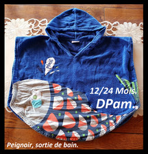 Peignoir forme pancho, DPam T: 12/24 mois