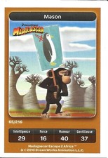 CARTE DE JEU CARTE A JOUER DISNEY CARREFOUR DREAMWORKS MADAGASCAR MASON N° 65
