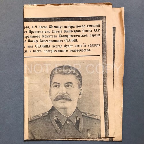 Stalin death announcement - stalin’s,