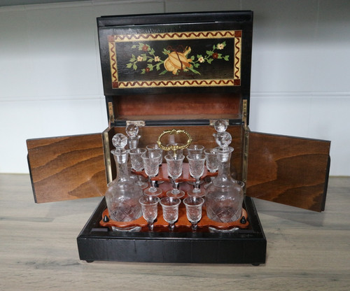 Superbe cave liqueur bois - cave, a