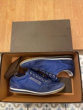 Racing Sneaker  LOUIS VUITTON 6,5  Electric Blue Nylon-Suède Dans Sa Boîte