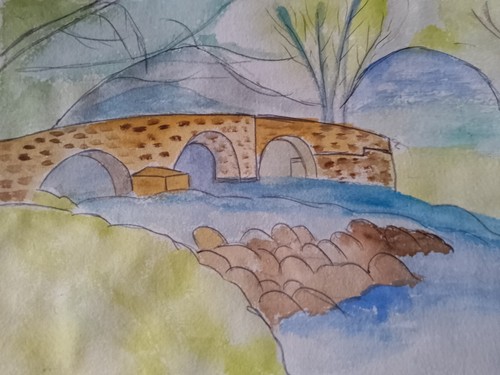 Aquarelle pays basque le - pays,