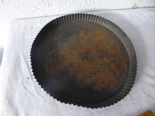 Ancien plat tarte metal - ancien,