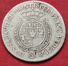 Sardaigne Italie : Très rare et beau 1/4 écu 1774 Argent Roi Victor Amédée III