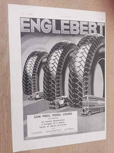 Publicité 1931 englebert - publicité, pneu