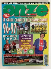 FOOTBALL ONZE MONDIAL HORS SÉRIE n° 24 SPECIAL CHAMPIONNAT 1996-1997 D1 ET D2