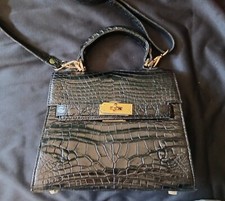 Splendide sac noir, crocodile