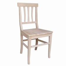 Chaise Vittoria En Bois Brut À Peindre Avec Assise En Bois Massif Maison