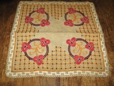 napperon vintage, carré tissu