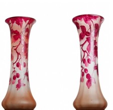 Paire De Vases 1910 Rubis Par