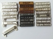 Miniature Médaille Fermoirs Ruban Barre Assorties Campagnes / Awards Militaire