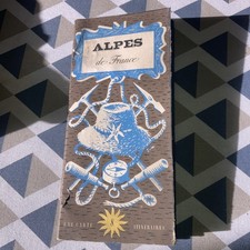 Papier De Collection Carte 1950 ALPES DE FRANCE itinéraire Commentaire BE