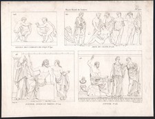 1830 Gravure Louvre Combats de