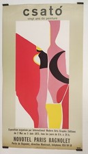 Csato Vingt ans de peinture 1973 Affiche Originale Exposition Abstrait