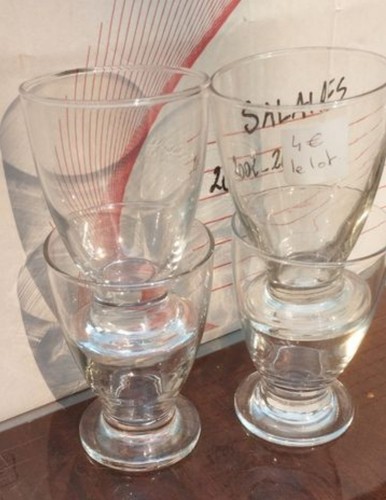 Lot verres en - 4, verre