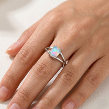 Bague artisanale opale - bague,