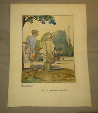 Petite lithographie originale signée, Chasse !!