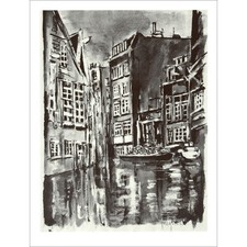 AGOSTINI Tony - Lithographie originale "Amsterdam 01" 32x24cm - 1971