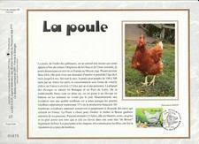 s04 feuillet CEF France  nature faune animaux la poule  01 Bourg en Bresse  2004