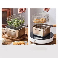 Mini friteuse en acier inoxydable,  carrée pour ragoûts