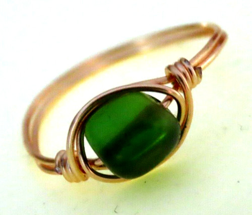 Bague ambre vert la - ambre,