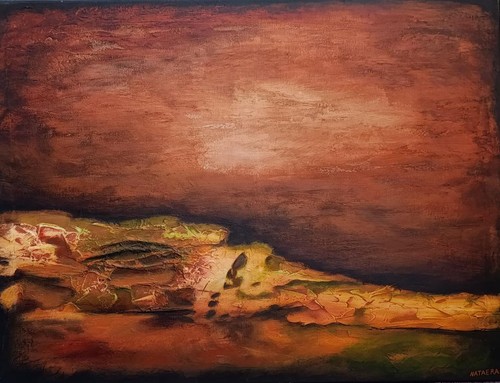 Peinture abstraite acrylique - peinture, abstraite,