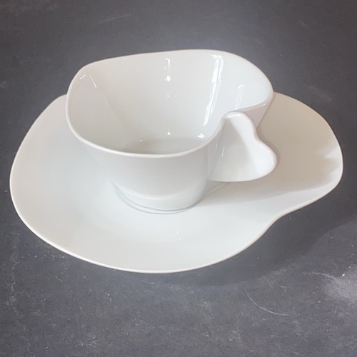 Tasse soucoupe café cœur - soucoupe,