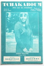 Partition vintage sheet music ANNIE PHILIPPE / SERGE GAINSBOURG / REGINE * 60's