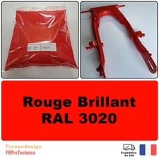 Peinture poudre de thermolaquage 1 Kg RAL 3020 Rouge Brillant - Powder coating