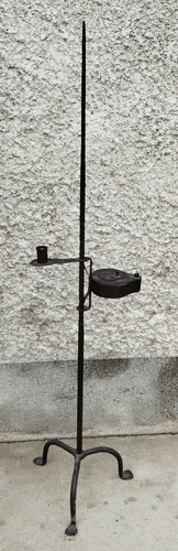 Ancienne lampe huile fer - lampe, a