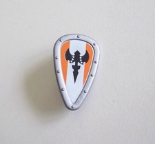 PLAYMOBIL (L662) MOYEN-AGE - Bouclier Gris Hache Noire Chevaliers Faucon 4014 