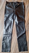 PANTALON IMITATION CUIR BOCKLE 1991  TAILLE W33 LEATHER LEDER GAY SKIN ROB