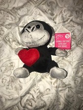 LIGHT UP SINGING MUSICAL NEW KIDS OF AMERICA BLACK MONKEY RED HEART PLUSH TOY