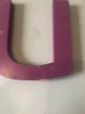 Ancienne Lettre Enseigne U Ou N Violet Mauve