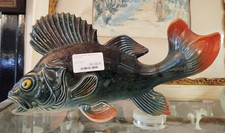POISSON Perche FAIENCE S.R. Bonome Art Animal Decoration Ceramique 9VE 20/07