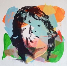 PYB signed MICK JAGGER tableau