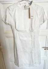 ROBE COURTE DOUBLEE BERSHKA TISSU SATINEE TAILLE XS/34 NEUVE ETIQUETTE
