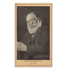 Chromo ancien image célébrités H. 10 cms Jules Breton peintre