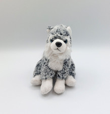 Peluche doudou husky loup gris
