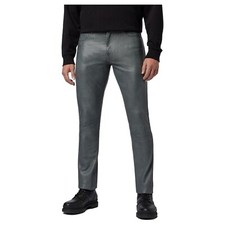 Jeans en cuir gris véritable